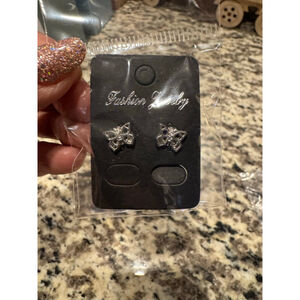 Dainty Butterfly Stud Earrings - Brand New in Package